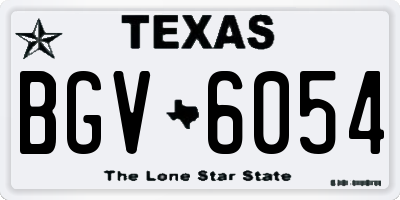 TX license plate BGV6054