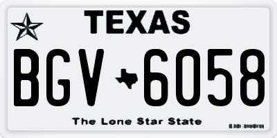 TX license plate BGV6058