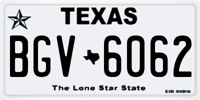 TX license plate BGV6062