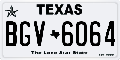 TX license plate BGV6064