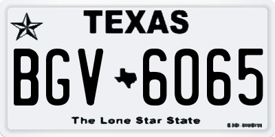 TX license plate BGV6065