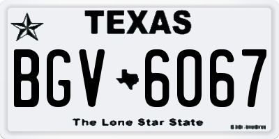 TX license plate BGV6067