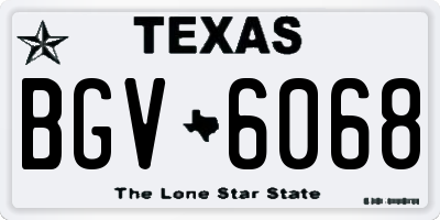 TX license plate BGV6068