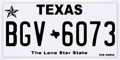 TX license plate BGV6073