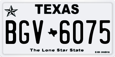 TX license plate BGV6075