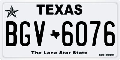 TX license plate BGV6076