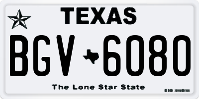 TX license plate BGV6080