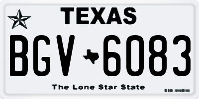 TX license plate BGV6083