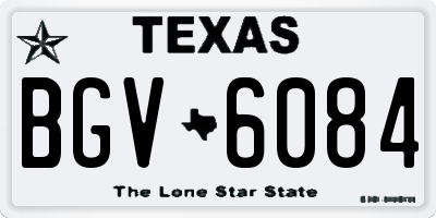 TX license plate BGV6084