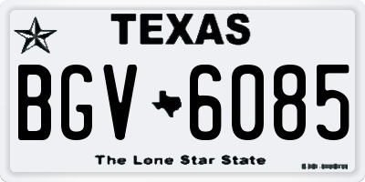 TX license plate BGV6085