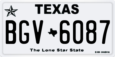 TX license plate BGV6087