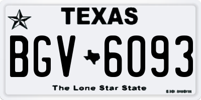 TX license plate BGV6093