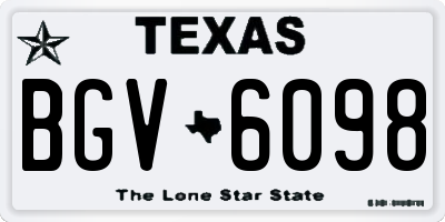 TX license plate BGV6098