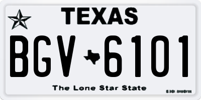 TX license plate BGV6101
