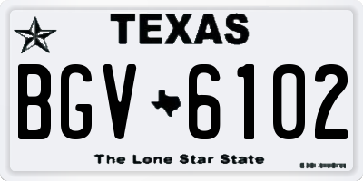 TX license plate BGV6102