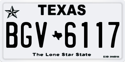 TX license plate BGV6117