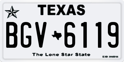 TX license plate BGV6119