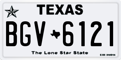 TX license plate BGV6121
