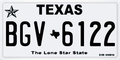 TX license plate BGV6122