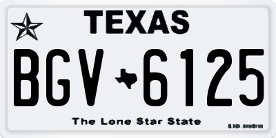 TX license plate BGV6125