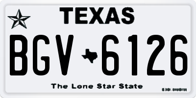TX license plate BGV6126