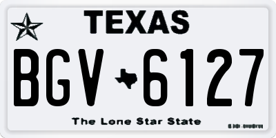 TX license plate BGV6127