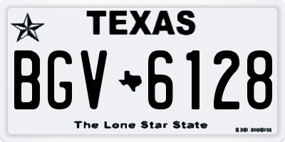 TX license plate BGV6128
