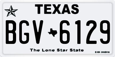 TX license plate BGV6129