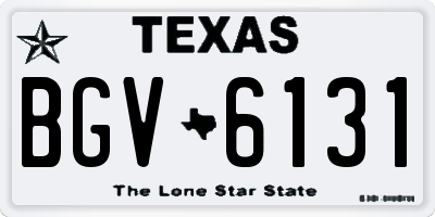 TX license plate BGV6131