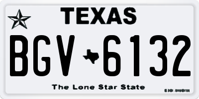 TX license plate BGV6132