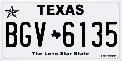 TX license plate BGV6135