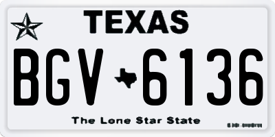 TX license plate BGV6136