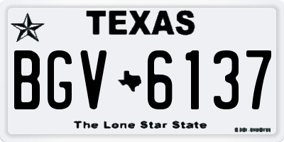 TX license plate BGV6137