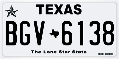 TX license plate BGV6138