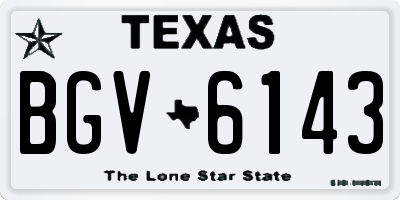 TX license plate BGV6143
