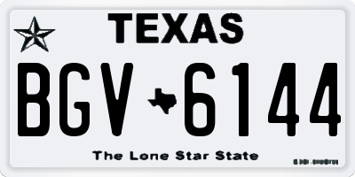 TX license plate BGV6144