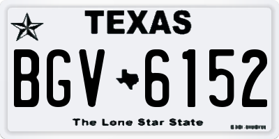 TX license plate BGV6152