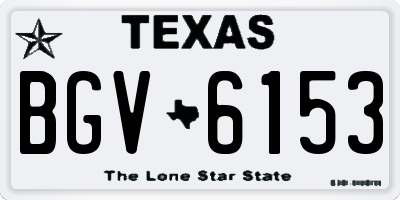 TX license plate BGV6153