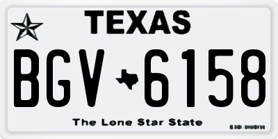 TX license plate BGV6158