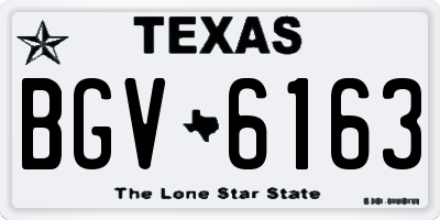 TX license plate BGV6163