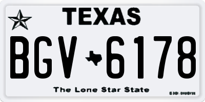 TX license plate BGV6178