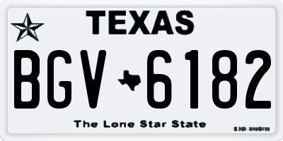 TX license plate BGV6182