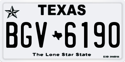 TX license plate BGV6190