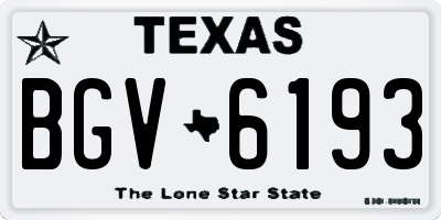 TX license plate BGV6193