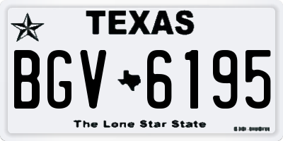 TX license plate BGV6195
