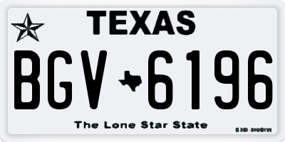 TX license plate BGV6196