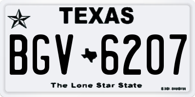 TX license plate BGV6207