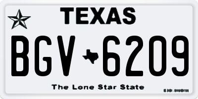 TX license plate BGV6209