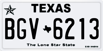 TX license plate BGV6213