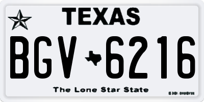 TX license plate BGV6216